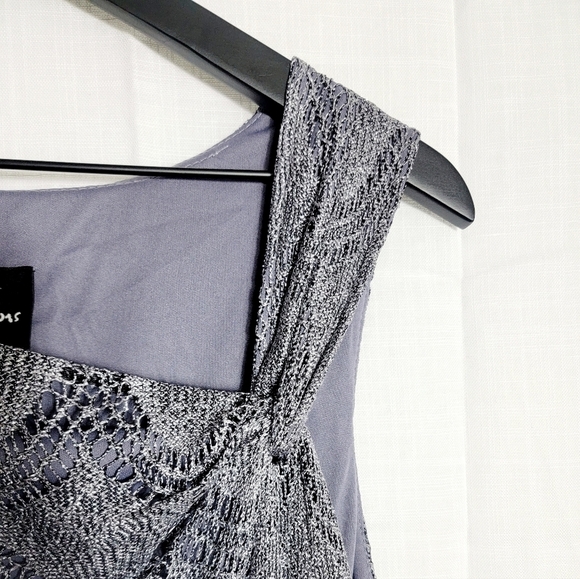 S.L. Fashions Metallic Thread Lace Crochet Women's Party Dress Size M - Picture 7 of 9